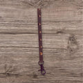 Leather keychain: wristlet keychain copper accents Vegetable Tanned  Keyfob