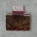 Leather claw hair clip western clip tooled