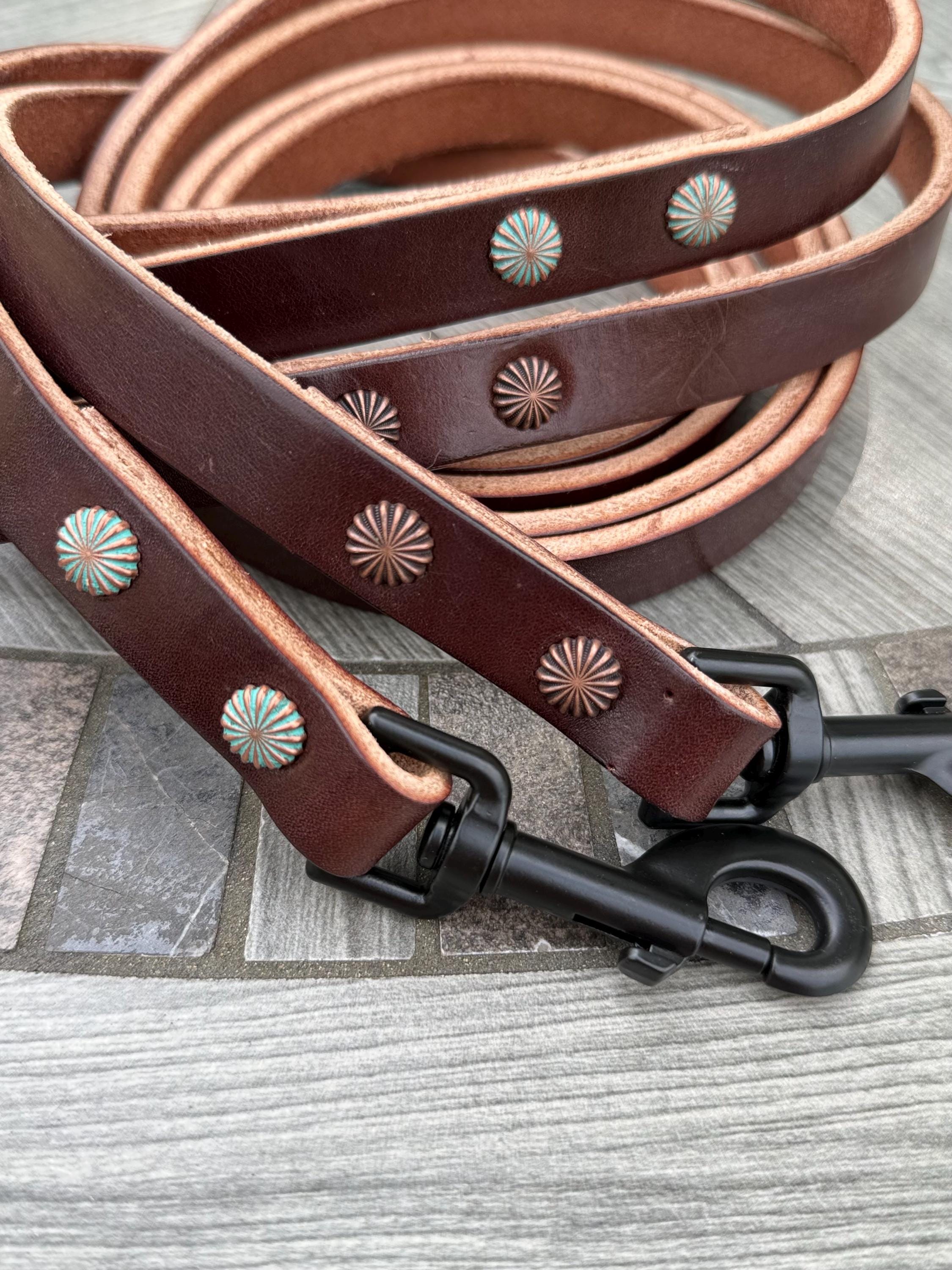 Handmade Leather Dog Leash – Built Tough with Western Style, cowboy leather dog leash, handcrafted leather dog leash, made in the USA