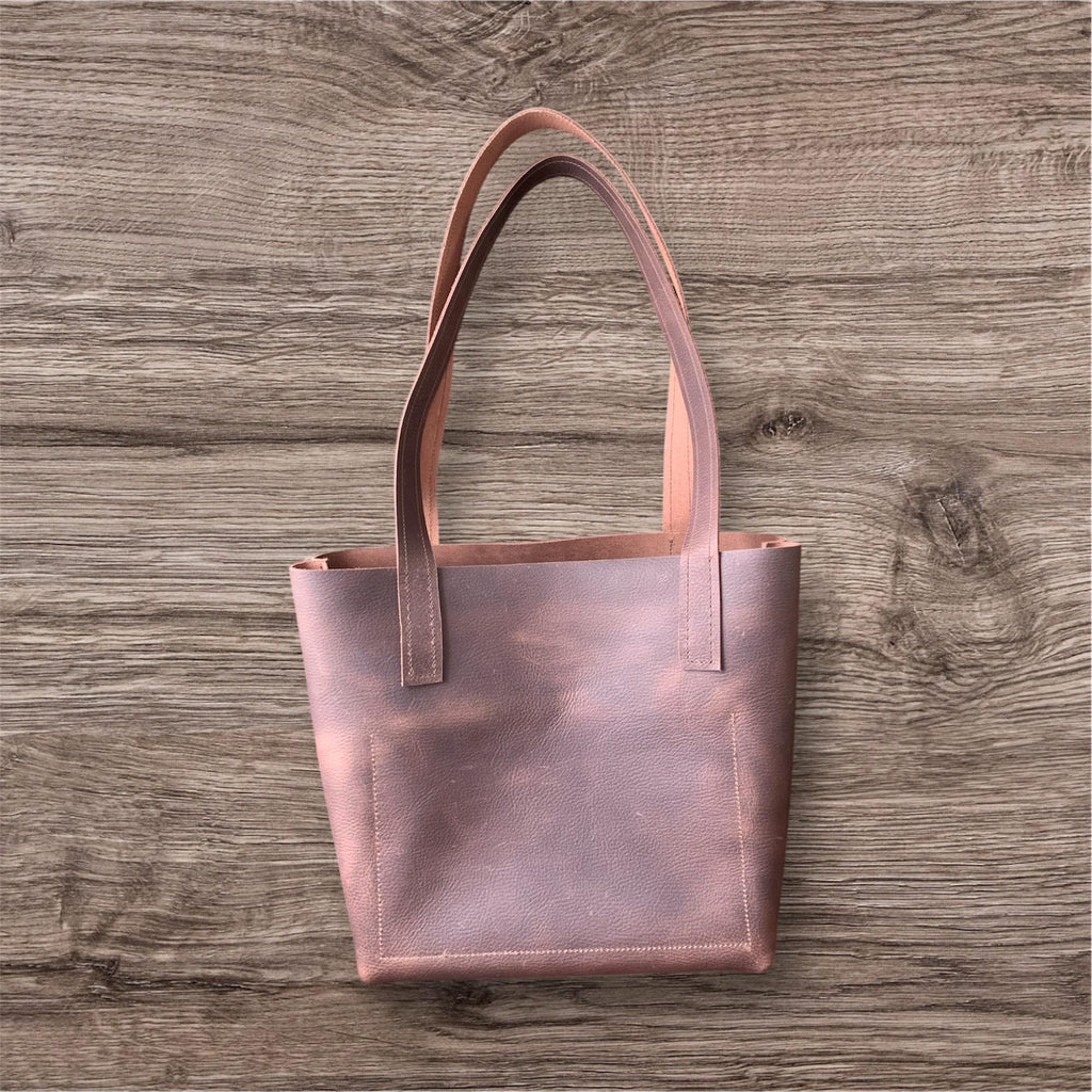 handmade genuine leather tote bag minimalist leather tote purse for women everyday leather shoulder tote bag, full grain leather tote bag