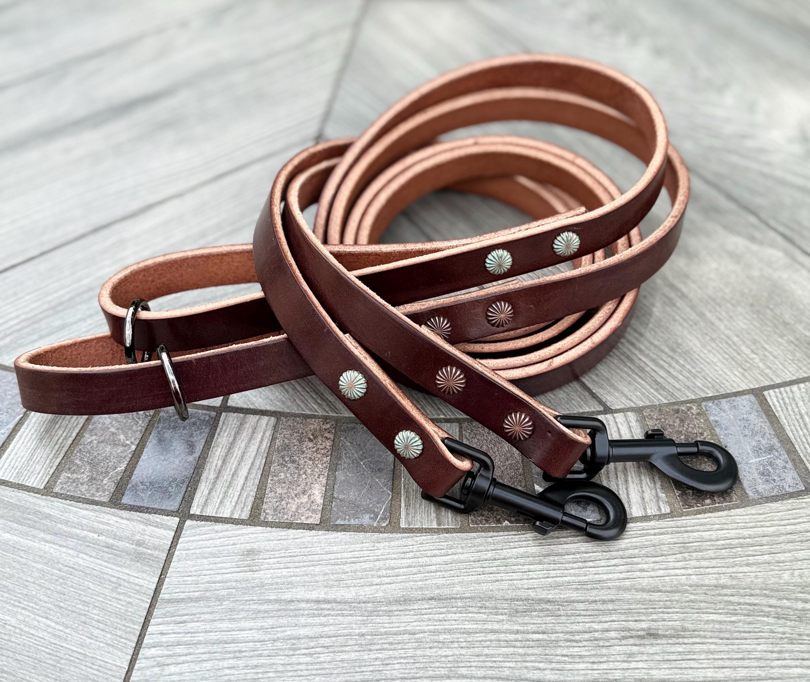 Handmade Leather Dog Leash – Built Tough with Western Style, cowboy leather dog leash, handcrafted leather dog leash, made in the USA