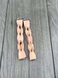 Twisted Leather Keyring: Vegetable Tanned Leather Keyfob