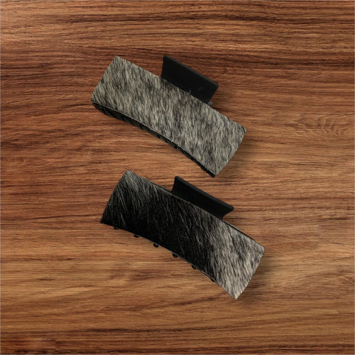 Cowhide claw hair clip western clip