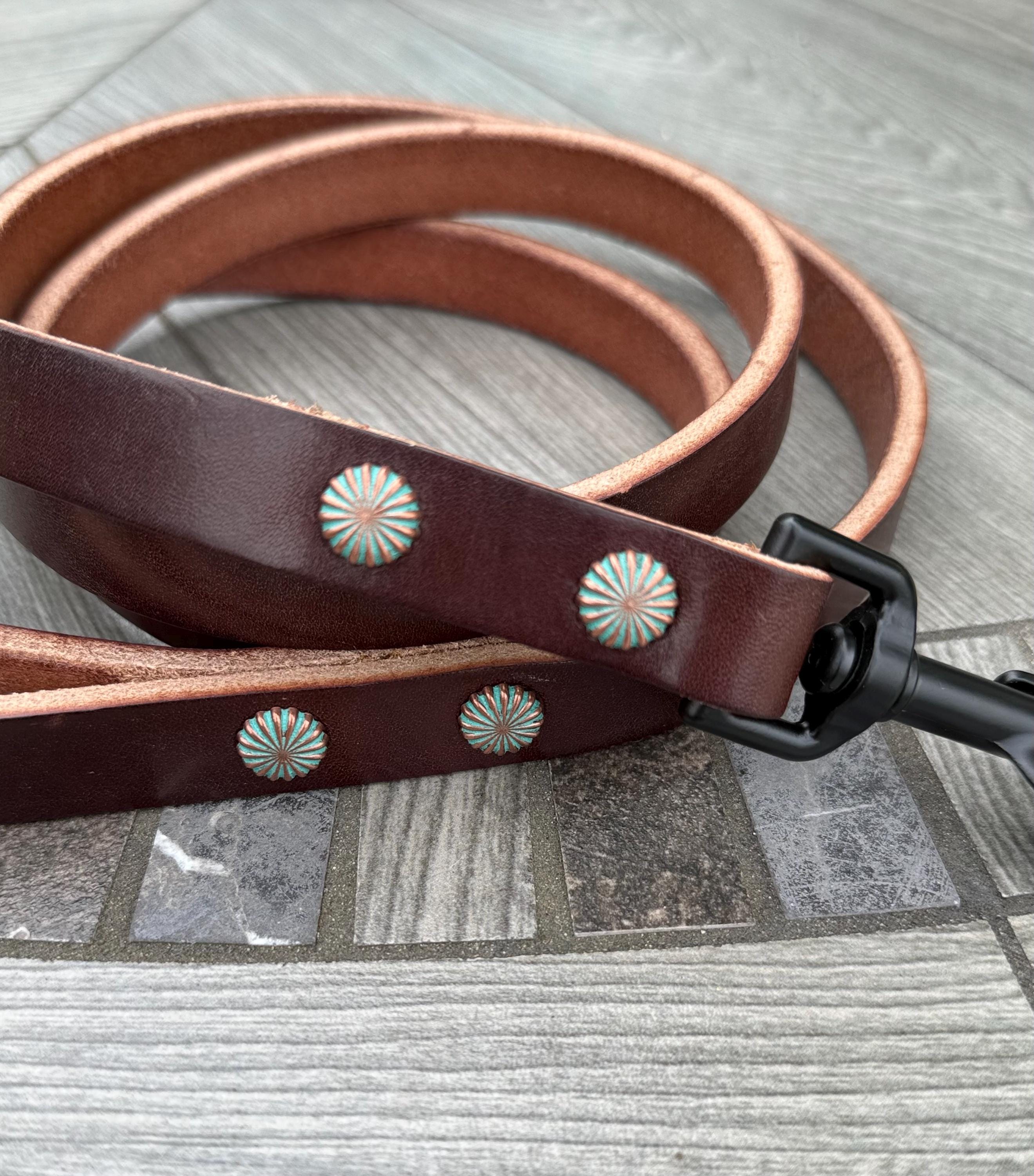 Handmade Leather Dog Leash – Built Tough with Western Style, cowboy leather dog leash, handcrafted leather dog leash, made in the USA