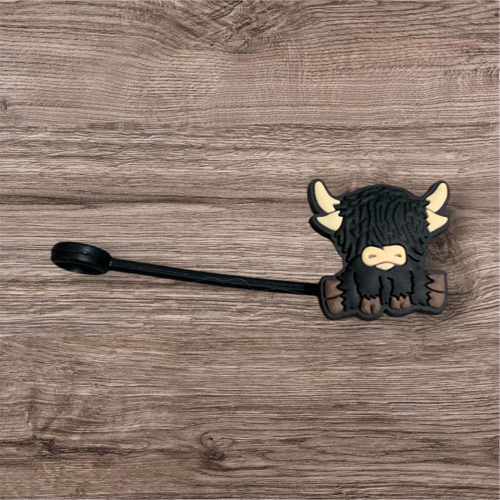 Highland Cow Straw Topper | Customized Straw Topper Option Stanley Straw Topper | Stanley Accessory | Gift for Cow Lover | highland Cow Gift