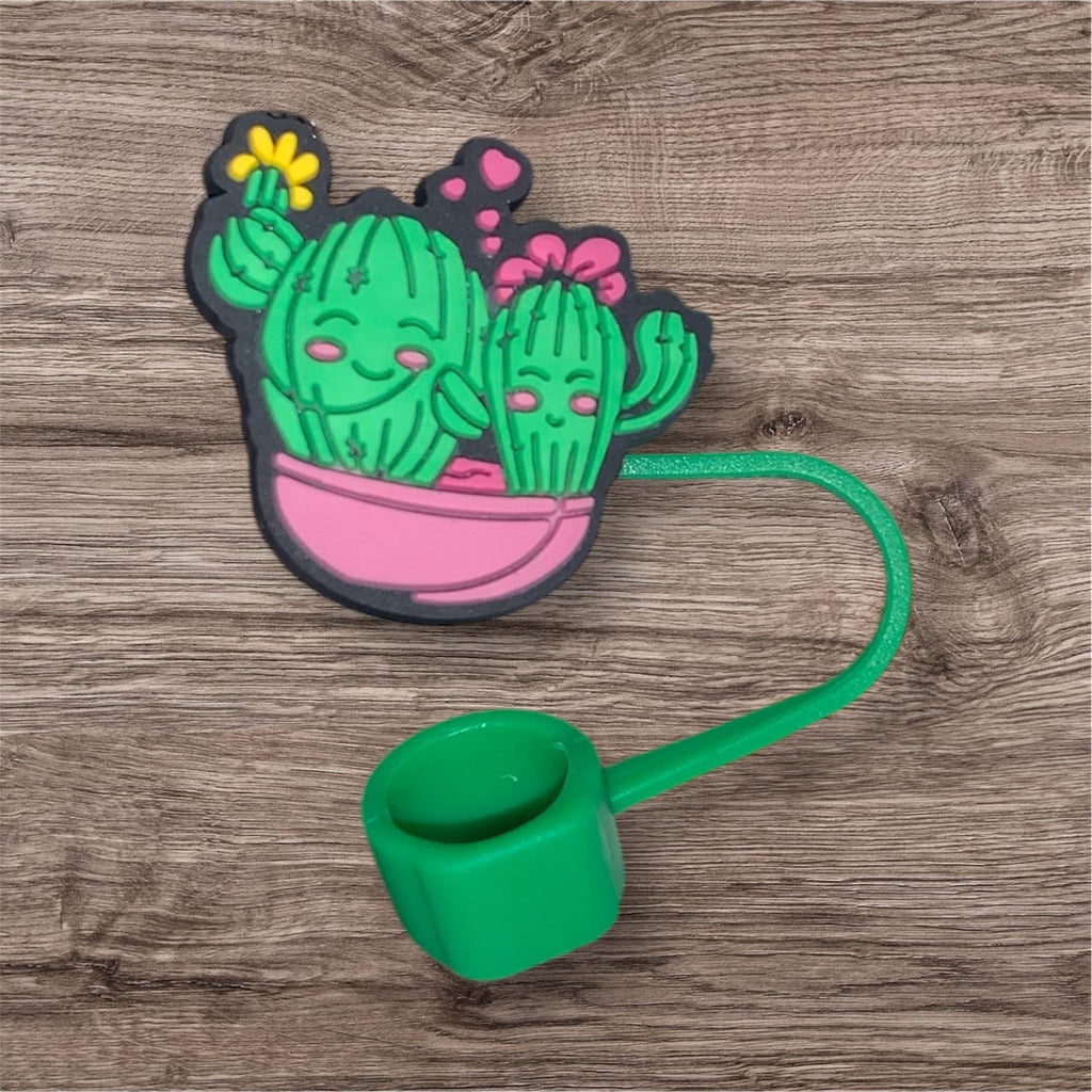 Cactus Straw Topper, Silicone Drink Cup Cover