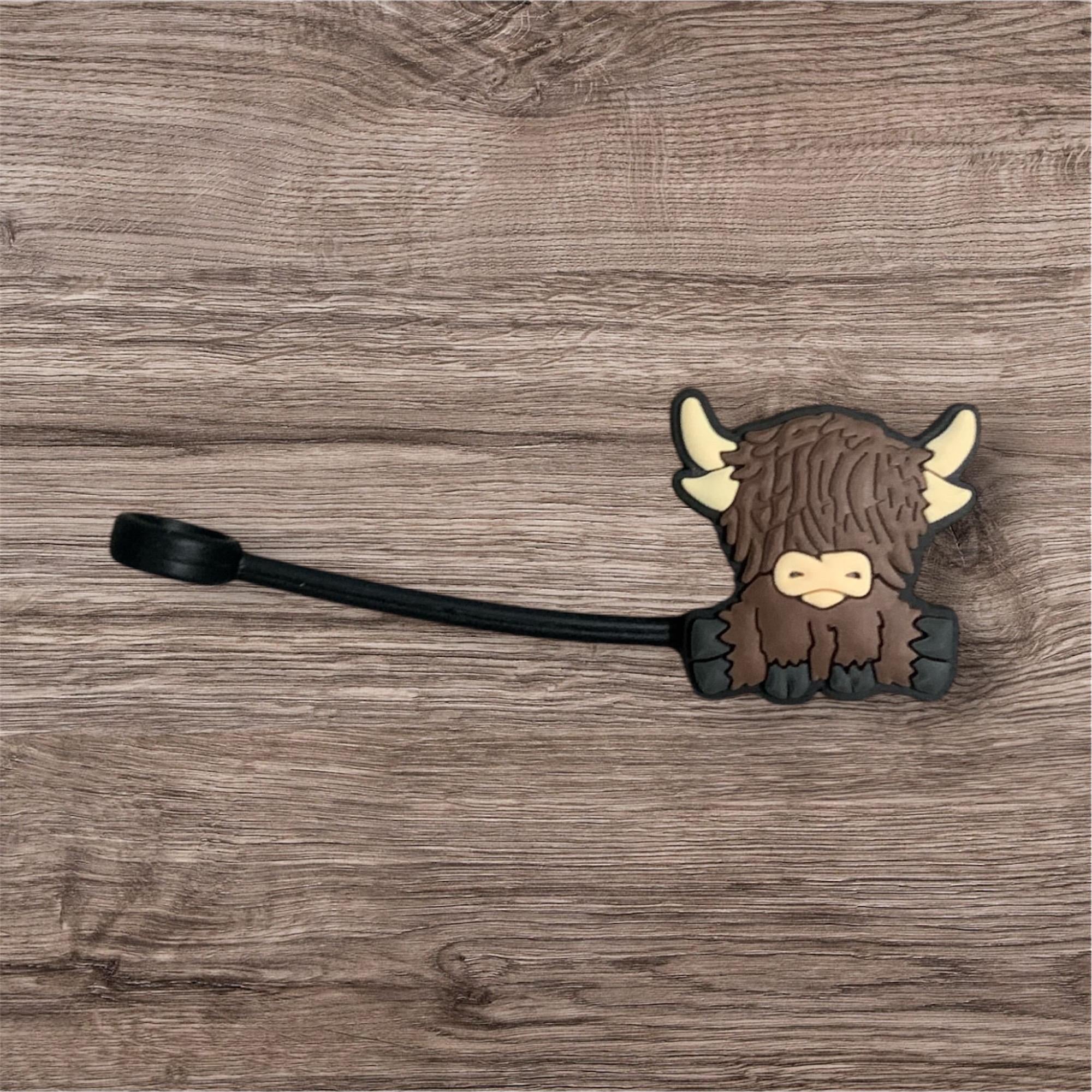 Highland Cow Straw Topper | Customized Straw Topper Option Stanley Straw Topper | Stanley Accessory | Gift for Cow Lover | highland Cow Gift