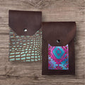 Leather Rear Cinch Phone Holder – Handmade Western Saddle Cell Phone Pouch for Horseback Riding, Cowgirl Tack Accessory