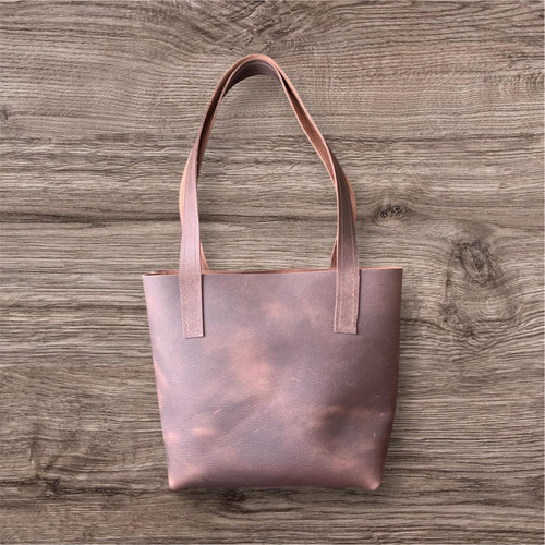 handmade genuine leather tote bag minimalist leather tote purse for women everyday leather shoulder tote bag, full grain leather tote bag